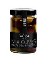 Mélange d'olives Kalamata & Chalkidiki à l'huile d'olive, Kalios (310 g)