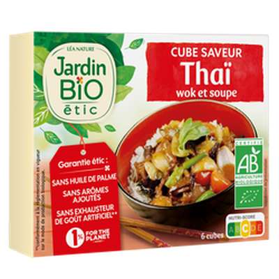 Bouillon cube saveur thaï BIO, Jardin Bio étic (66 g)