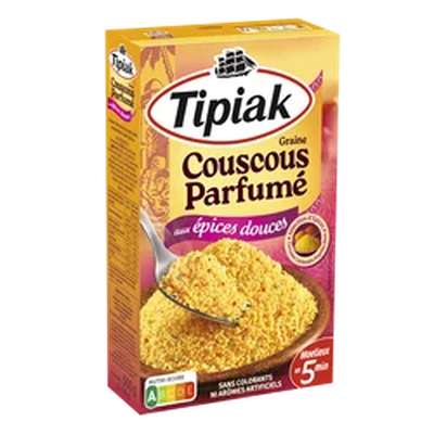 Graine de couscous aux épices douces, Tipiak (2 x 250 g)