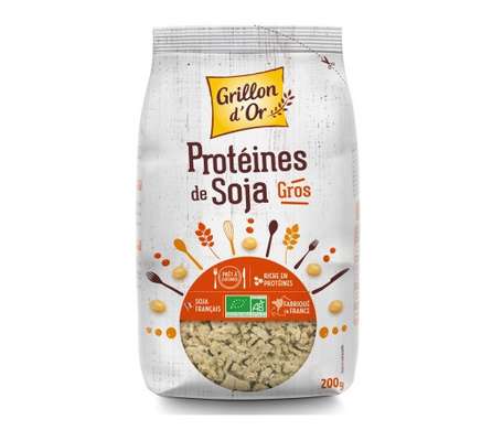 Protéines de soja gros BIO, Grillon d'or (200 g)