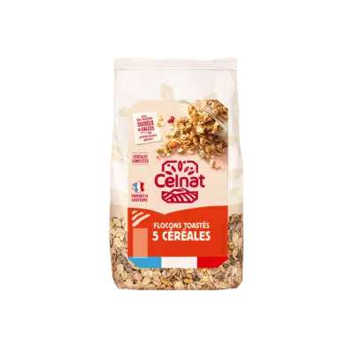 Flocons 5 céréales BIO, Celnat (500 g)