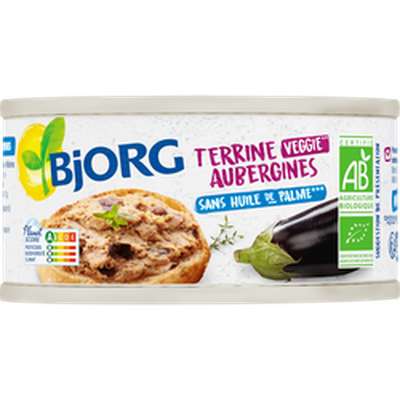 Terrine aubergine BIO, Bjorg (125 g)