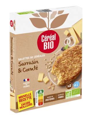 Galettes de céréales au sarrasin et au comté BIO, Céréal Bio (200 g)
