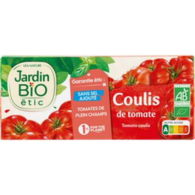 Coulis de tomate BIO, Jardin Bio étic (3 x 200 g)