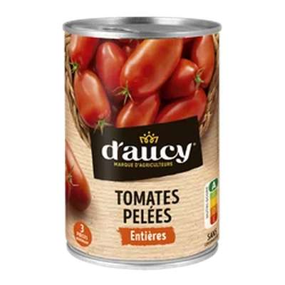 Tomates pelées, d'Aucy (238 g)