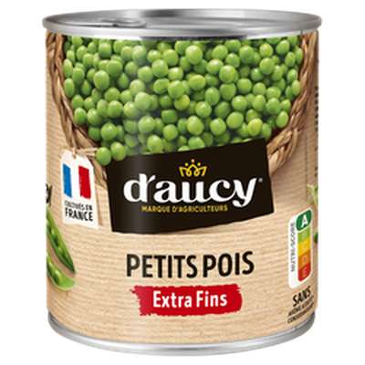 Petits pois extra-fins, d'Aucy (560 g)