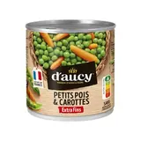 Petits pois carottes extra-fins, D'aucy (530 g)