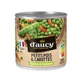 Petits pois extra-tendres et carottes, d'Aucy (265 g)