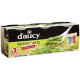 Haricots verts extra-fins, D'aucy (3 x 110 g)