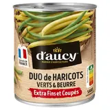 Duo haricots verts et haricots beurre, D'aucy (455 g)