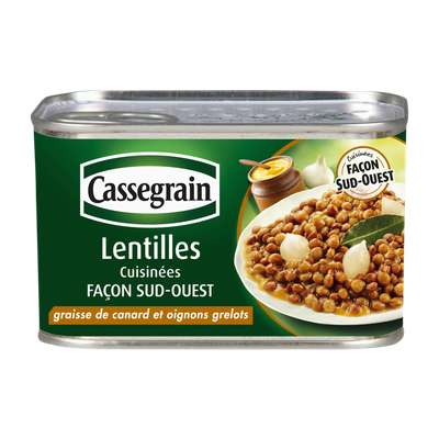 Lentilles façon Sud-Ouest, Cassegrain (410 g)