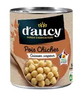 Pois chiche cuisson vapeur, d'Aucy (300 g / poids net égoutté 260 g)