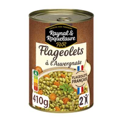 Flageolets cuisinés à l'Auvergnate, Raynal et Roquelaure (410 g)