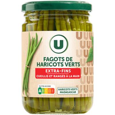 Haricots verts extra-fins en fagotins, U (220 g)