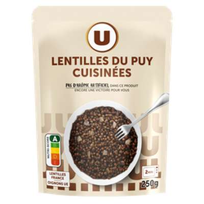 Lentilles cuisinées, U (250 g)