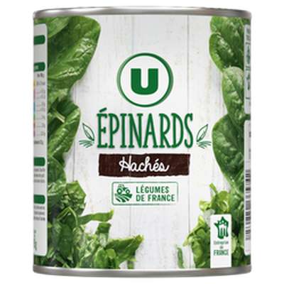 Epinards hachés, U (795 g)