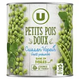 Petits pois doux cuisson vapeur, U (530 g)