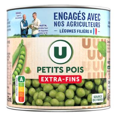Petits pois extra fins, U (280 g)