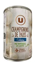 Champignons de Paris entiers, U (230 g)