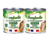 Champignons émincés au naturel sans sulfite, Bonduelle (2 x 115 g)