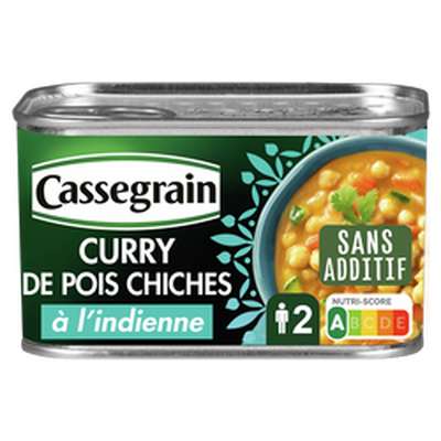 Curry de pois chiches à l'indienne, Cassegrain (430 g)