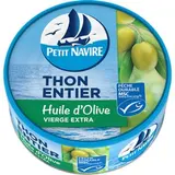 Thon entier MSC à l'huile d'olive, Petit Navire (160 g)