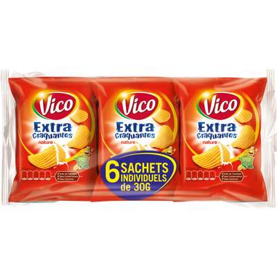 Chips extra-craquantes nature, Vico (6 x 30 g)