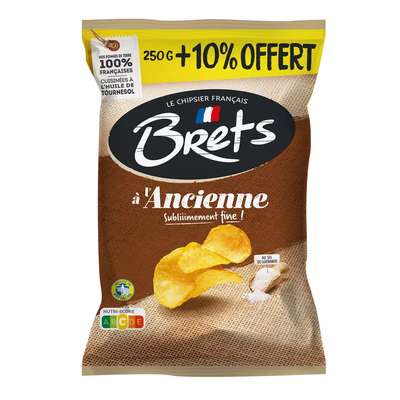 Chips à l'ancienne au sel de Guérande, Bret's (250 g)