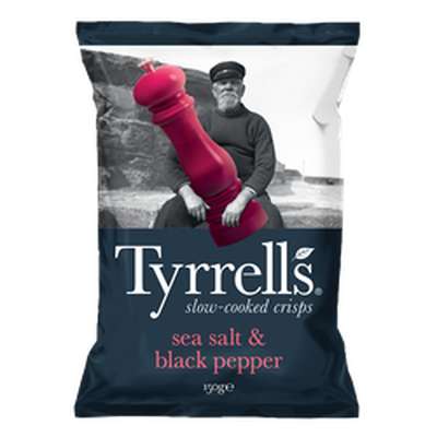 Chips sel de mer & poivre noir, Tyrrell's (150 g)