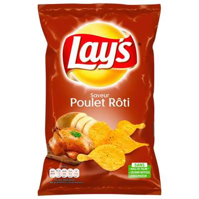 Chips saveur poulet rôti, Lay's (130 g)