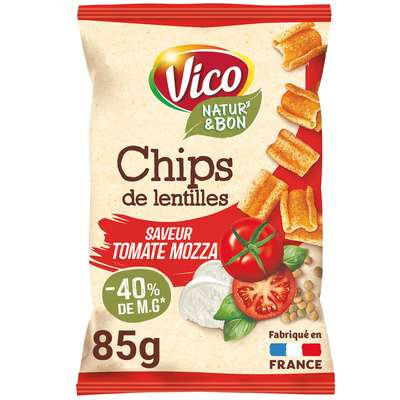 Chips de lentilles tomate mozzarella, Vico (85 g)