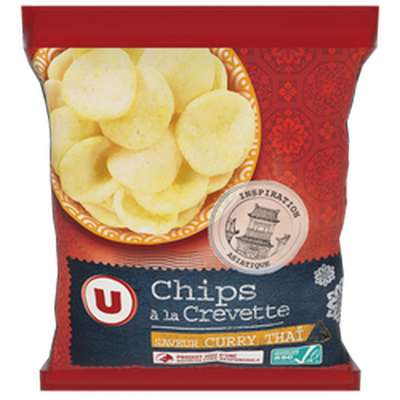 Chips aux crevettes saveur curry thaï, U (50 g)