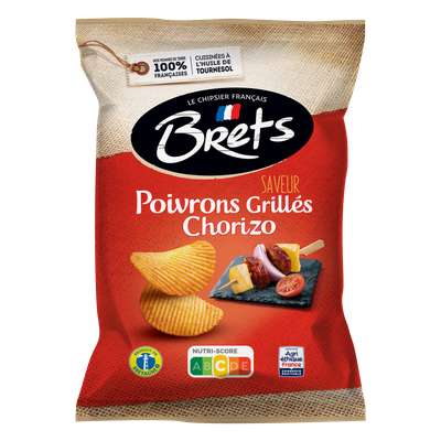 Chips poivrons chorizo, Brets (125 g)