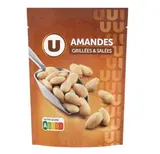 Amandes grillées et salées, U (100 g)