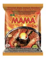 Nouilles saveur crevettes tom yum crémeux, Mama (55 g)