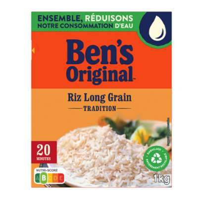 Riz long grain tradition cuisson 20 min, Ben's (1 Kg)
