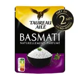 Riz basmati nature micro ondables 2 minutes, Taureau Ailé (220 g)