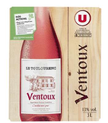 Vin rosé AOP Ventoux Le Toulourenc, U (3 L)