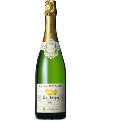 Crémant d'Alsace blanc brut 12° BIO, Wolfberger (75 cl)