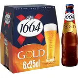 Pack de bière blonde gold, 1664 (6 x 25 cl)