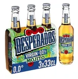 Pack de bière aromatisée menthe et citron vert 0°, Desperados (3 x 33 cl)