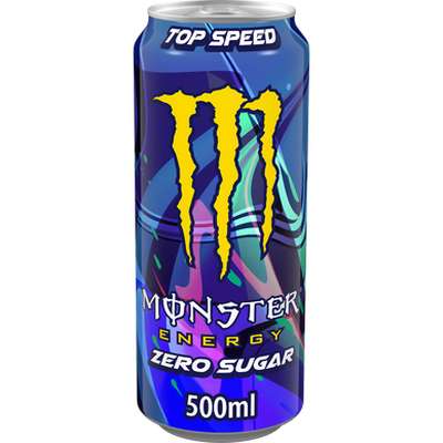Boisson énergisante sans sucres Top Speed, Monster Energy (50 cl)
