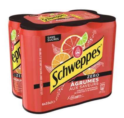 Pack de Schweppes Agrum' zéro (6 x 33 cl)