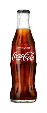 Coca Cola Zéro, bouteille en verre (25 cl)