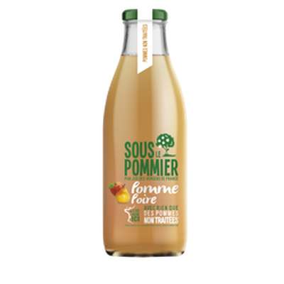 Pur jus pommes poires non traitées, Sous Le Pommier (1 L)