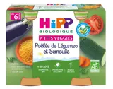 Petit pot bio pour bébé poêlée de légumes et semoule BIO - dès 6 mois, Hipp  (2 x 190 g)
