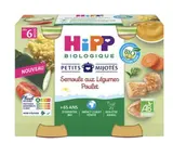 Petits mijotés semoule aux légumes poulet BIO - dès 6 mois, Hipp  (2 x 190 g)