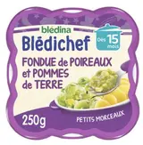 Blédichef assiette fondue de poireaux et pomme de terre - dès 15 mois, Blédina (250 g)