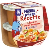 Petits pots légumes poulet basquaise - dès 15 mois, Nestlé (2 x 200 g)