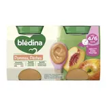 Petit pot pommes, pêches - dès 4/6 mois, Blédina (4 x 130 g)